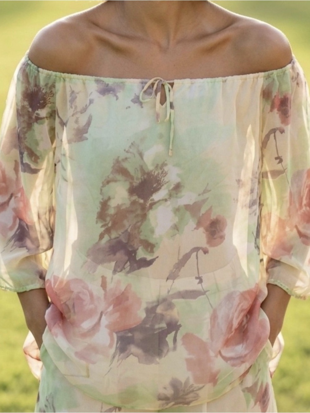 Chic O Floral Sheer Summer Blouse